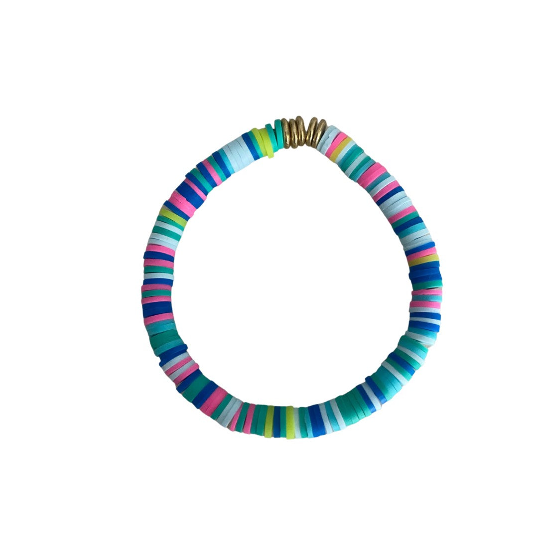 clay heishi bracelet