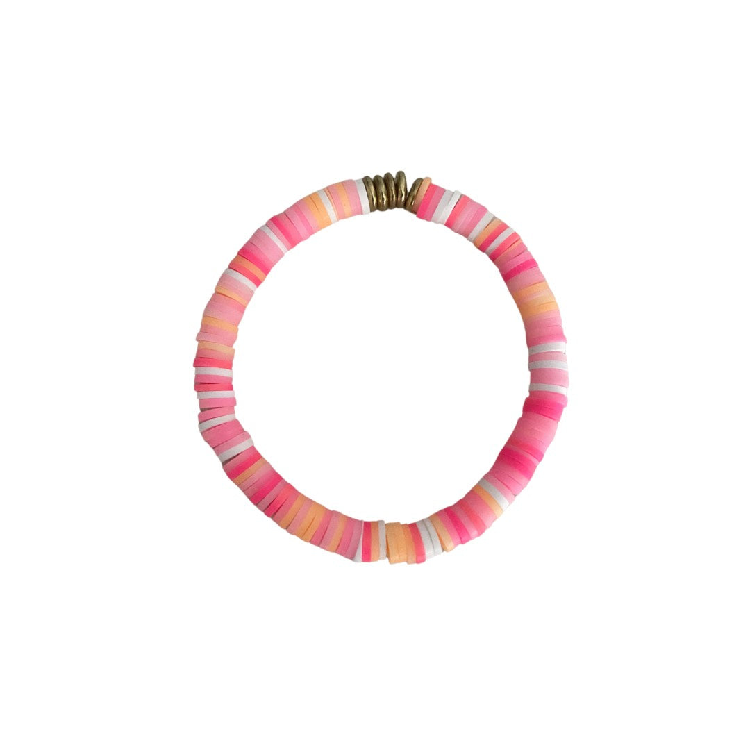 clay heishi bracelet