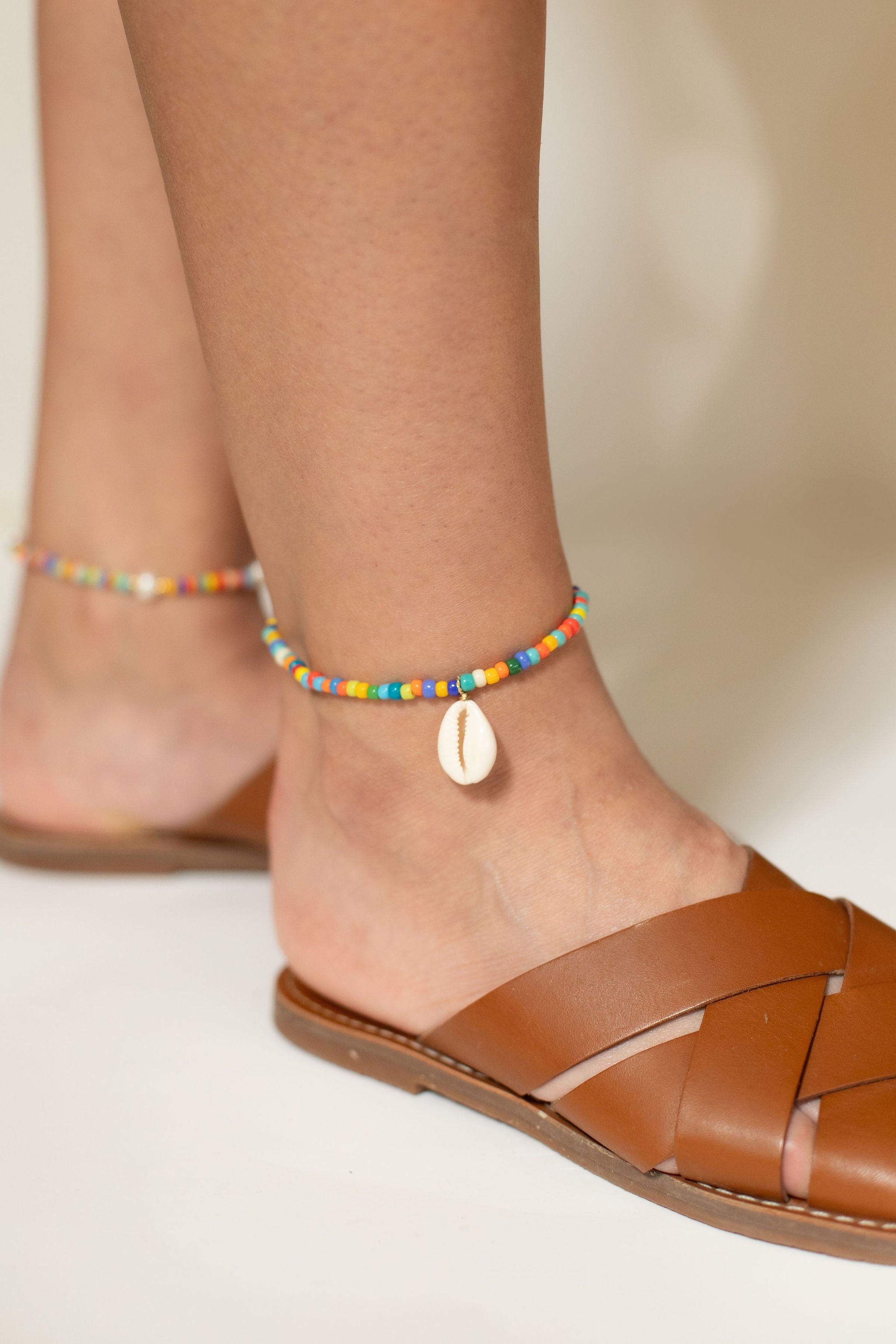 rainbow anklet