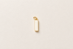 rectangular bezel shell pearl charm