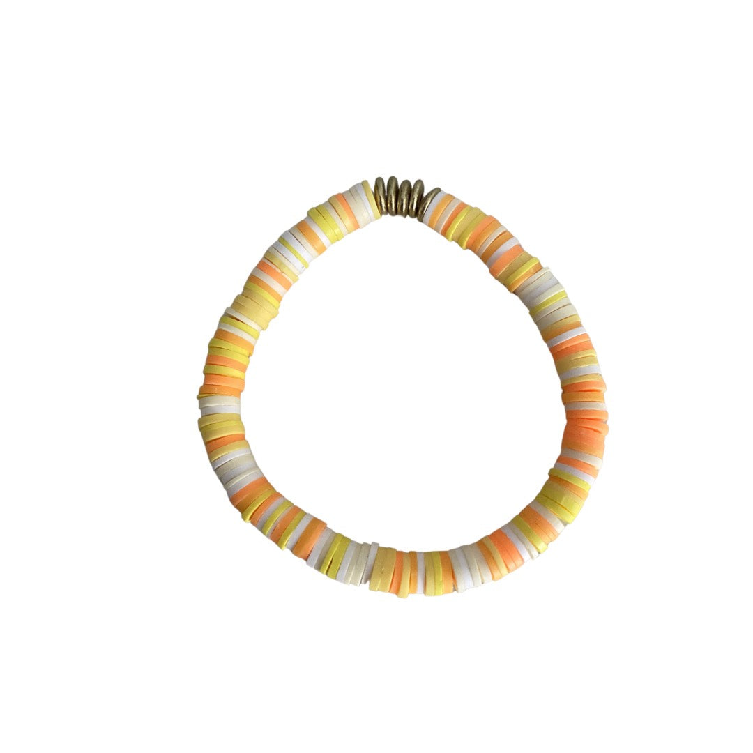 clay heishi bracelet
