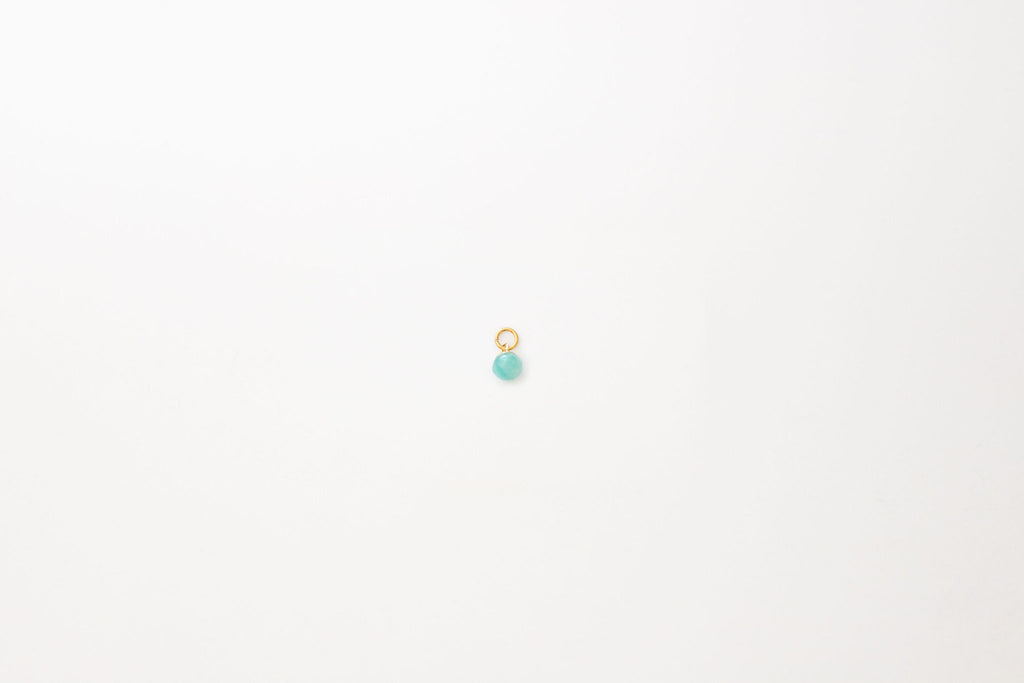 faceted amazonite charm