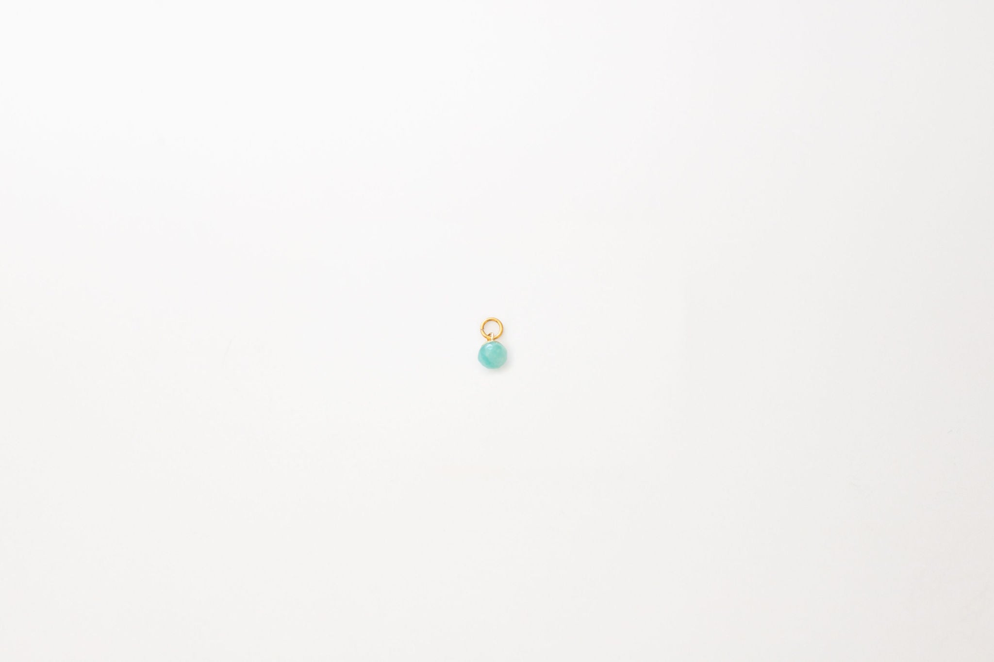 faceted amazonite charm