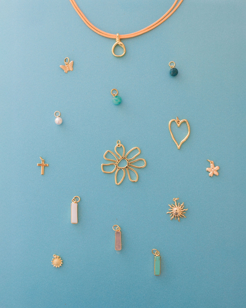 corded charm necklace
