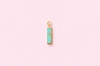 rectangular bezel turquoise charm